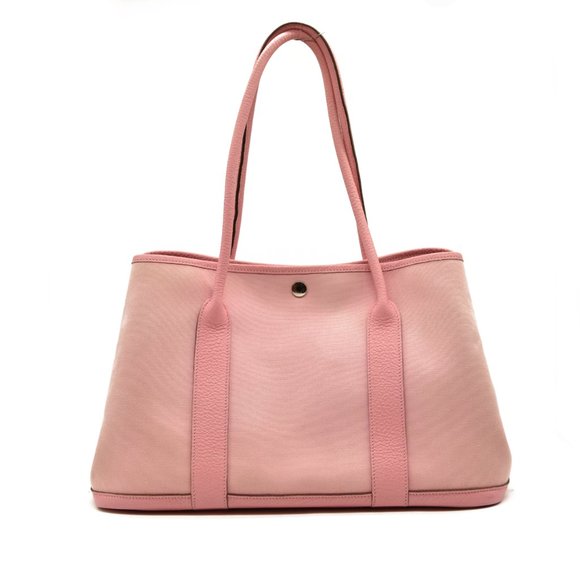 Hermes  Toile Epsom Verso Garden Party 36 MM Bubblegum Rubis - Picture 1 of 15